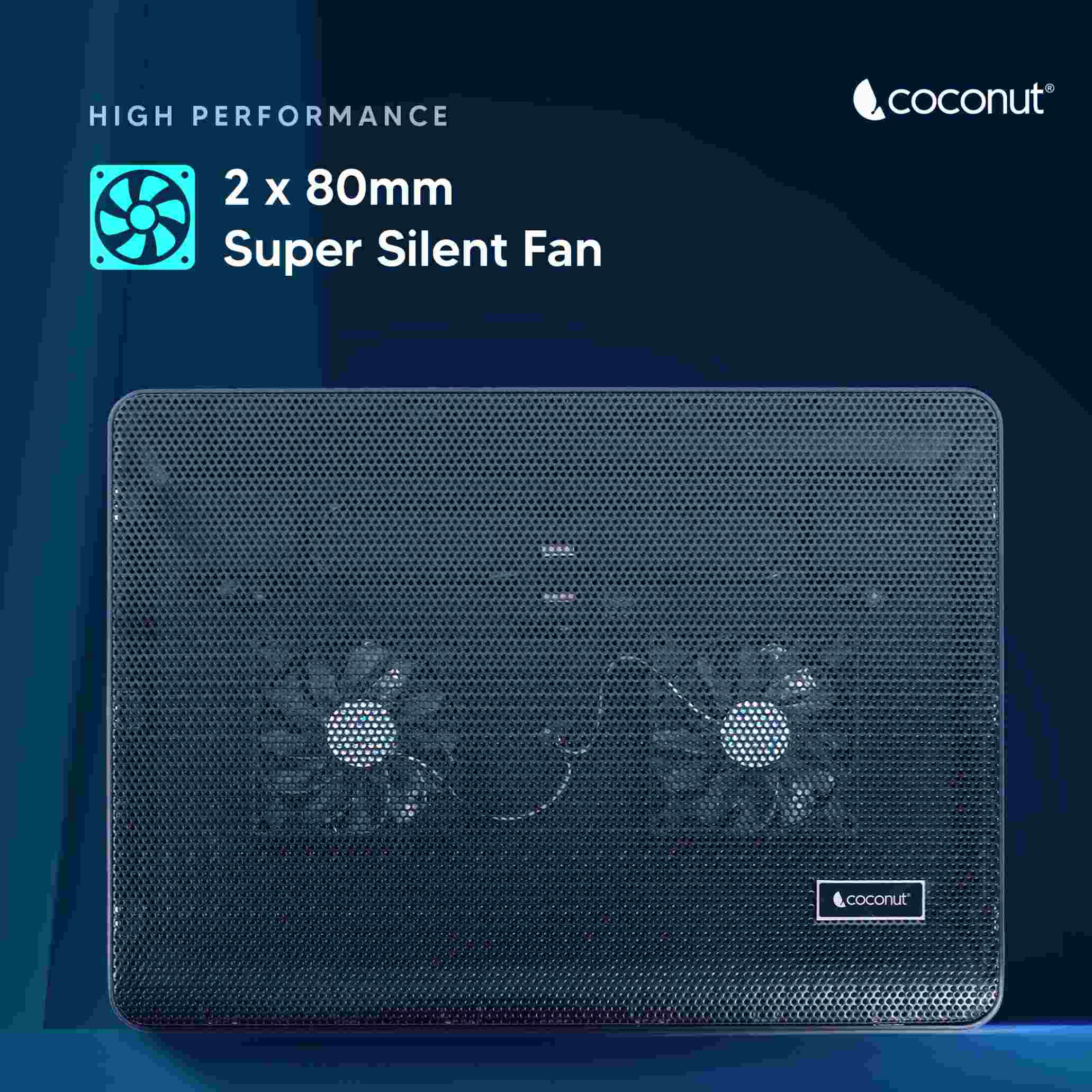 Flow15 Laptop Cooling Pad with Dual 70mm Fans